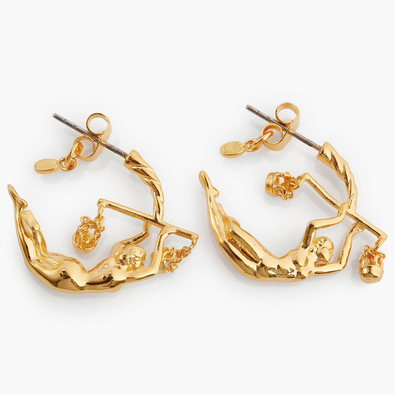 Libra Astrological Sign Hoop Earrings | APPV1071 - Les Nereides