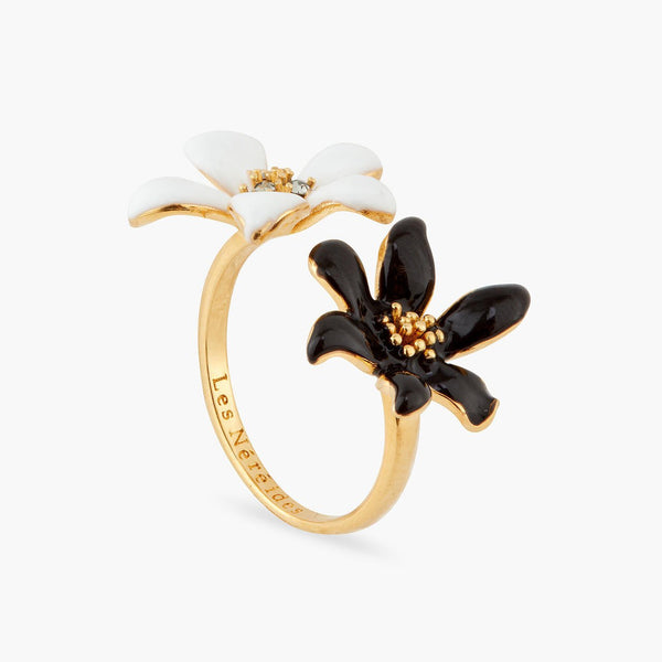 Lily and Ranunculus adjustable ring | AQFN6021 - Les Nereides
