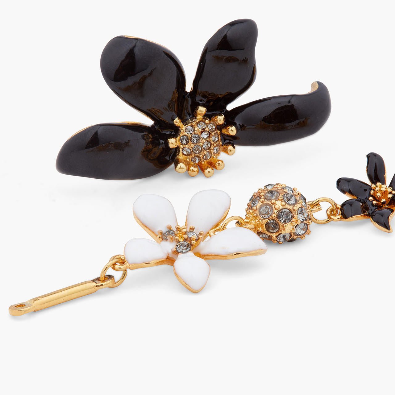Lily and Ranunculus flower earrings | AQFN1011 - Les Nereides