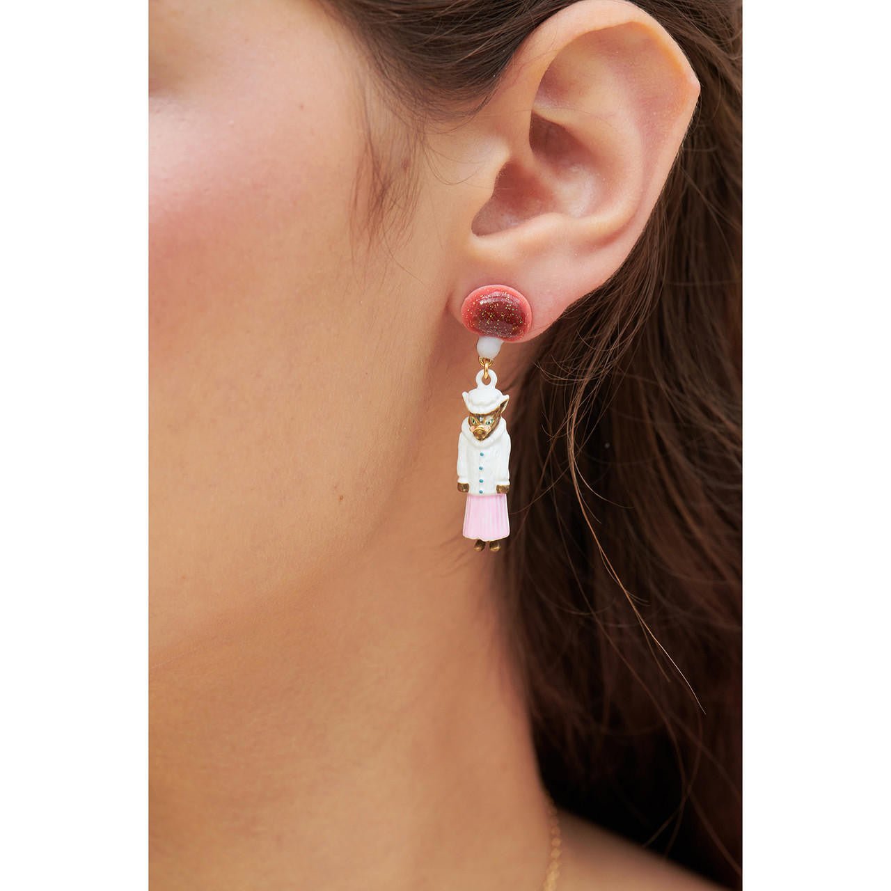 Little Mouse Little Red Riding Hood And Big Bad Wolf Earrings | ANNA101C/1 - Les Nereides