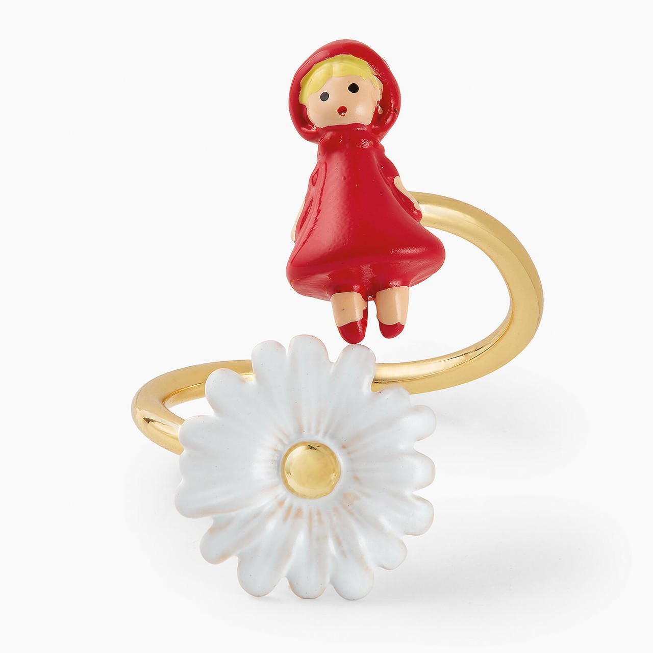 Little Red Riding Hood And Daisy Adjustable Ring | APBB6011 - Les Nereides