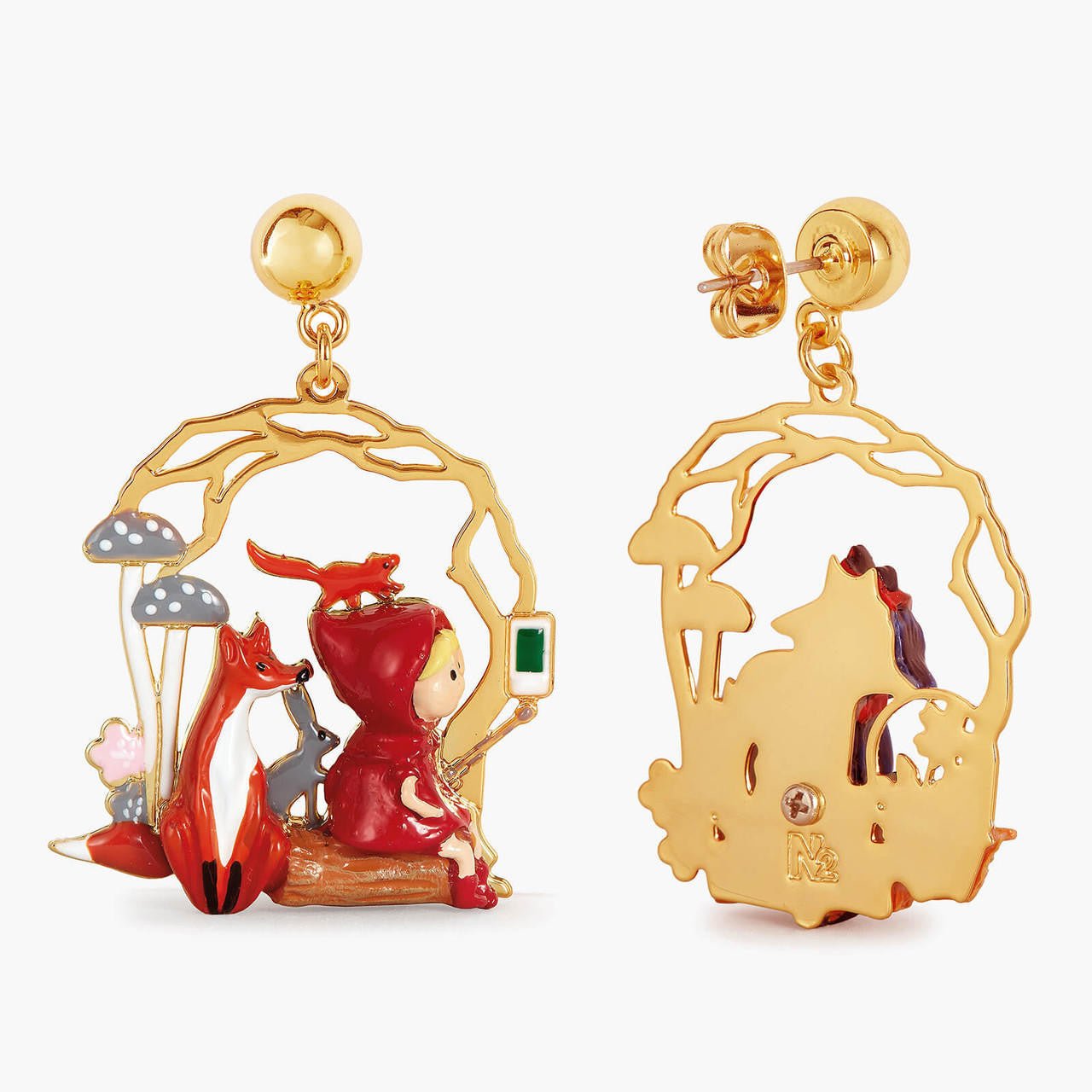 Little Red Riding Hood Picnic Earrings | APBB1111 - Les Nereides