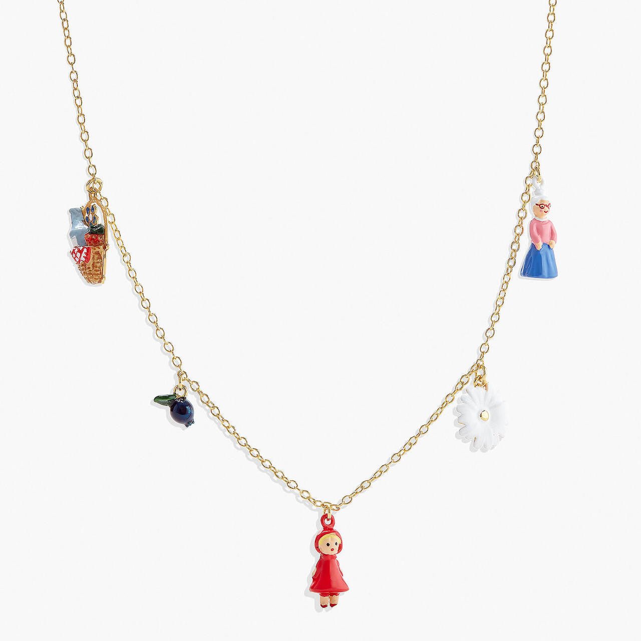 Little Red Riding Hood Picnic Pendant Necklace | APBB3111 - Les Nereides