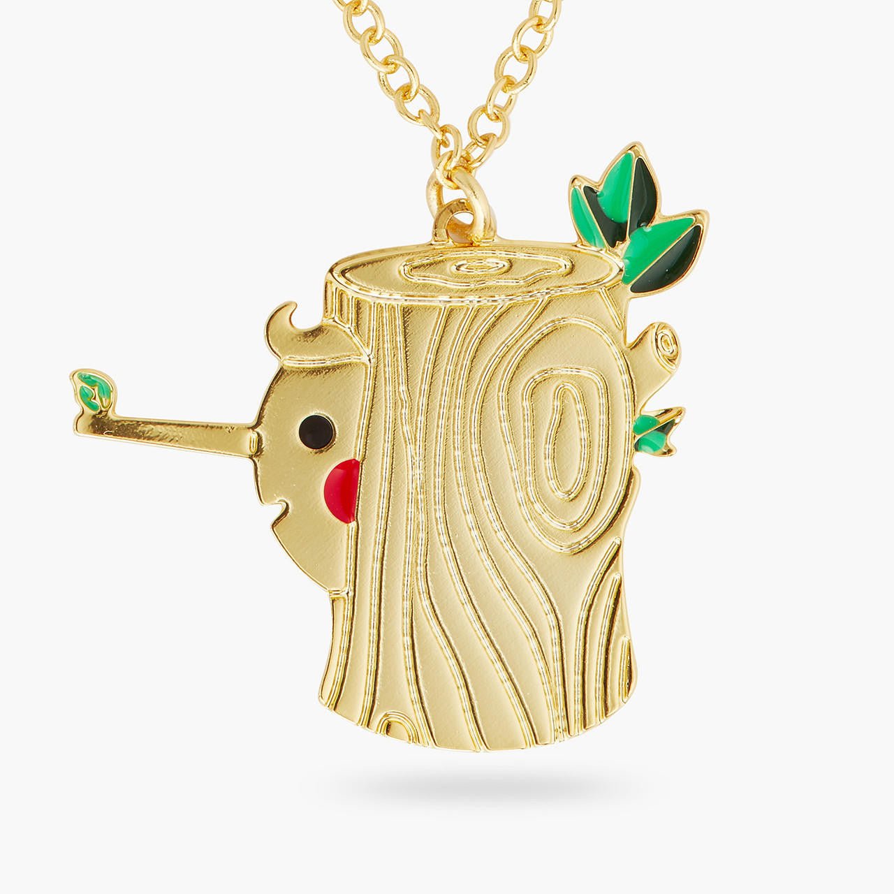 Log and Pinocchio pendant necklace | AQUI3061 - Les Nereides