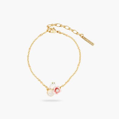 Long - tailed titmouse and rose hip thin bracelet | AQLA2021 - Les Nereides
