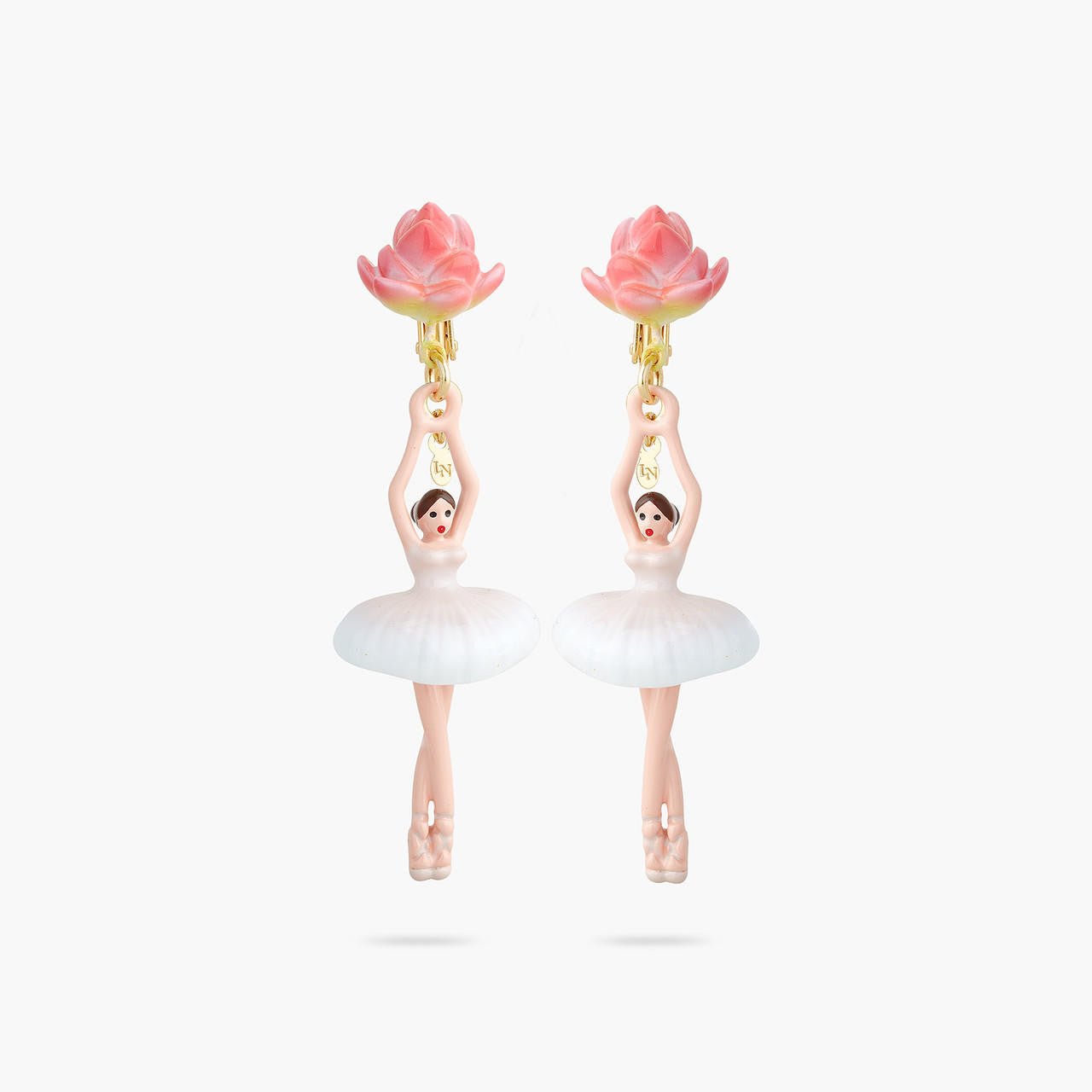 Lotus Flower Ballerina Earrings | AQDD1151 - Les Nereides