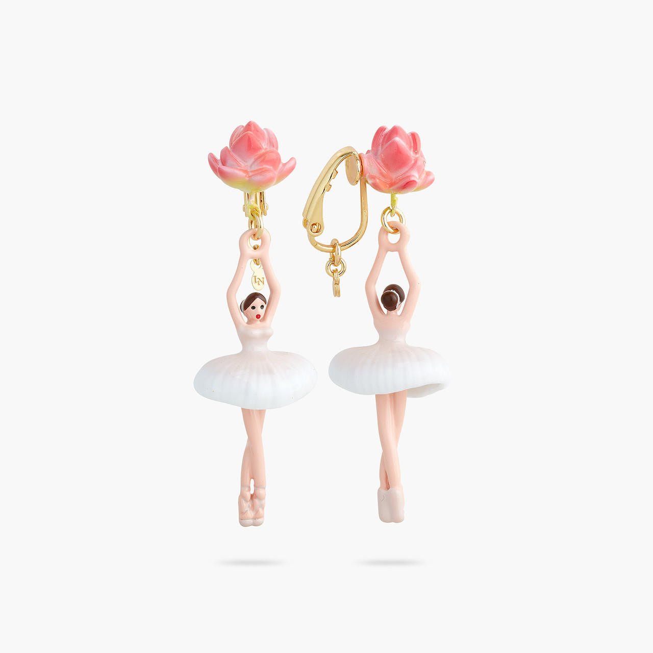Lotus Flower Ballerina Earrings | AQDD1151 - Les Nereides