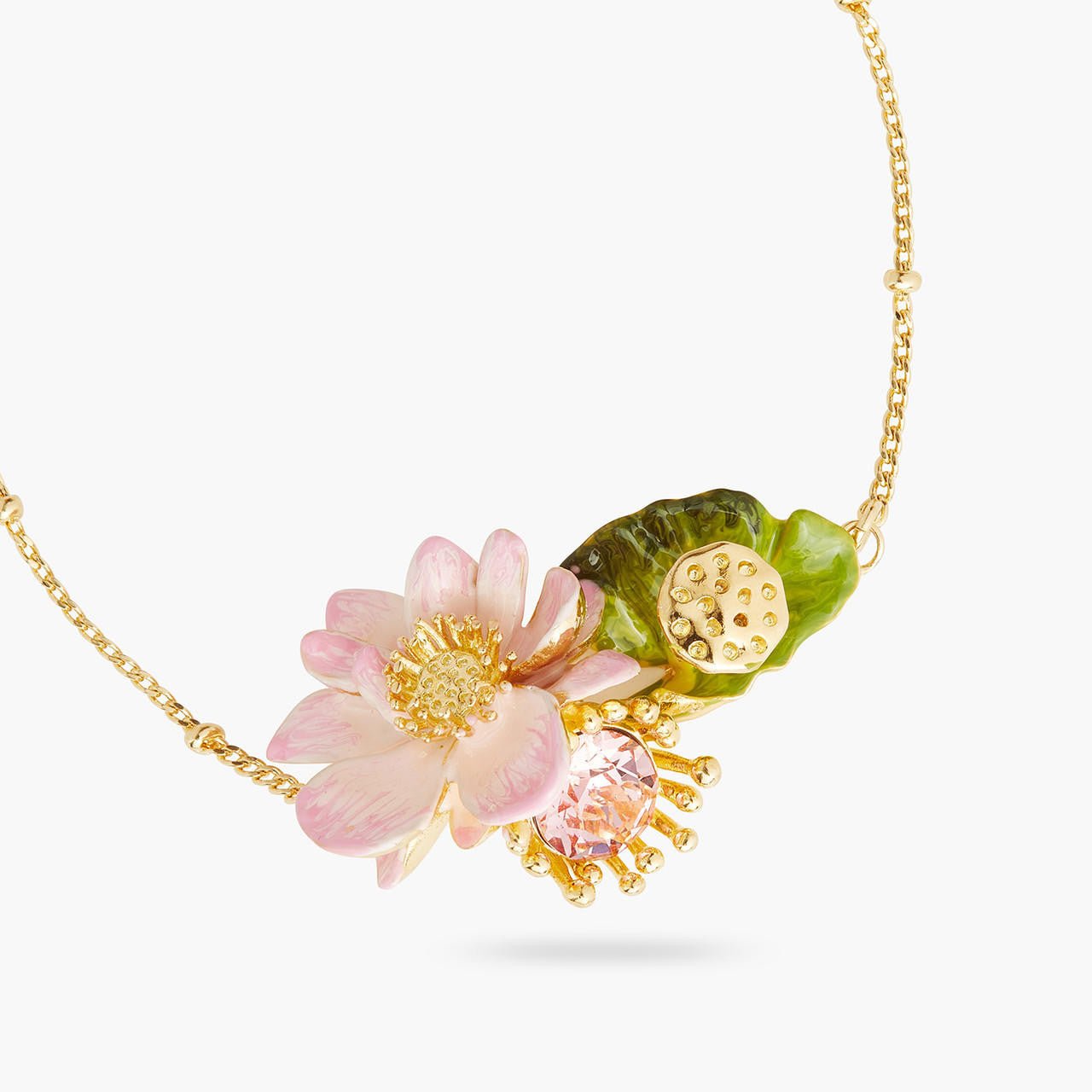 Lotus Flower Fine Bracelet | AQEL2051 - Les Nereides