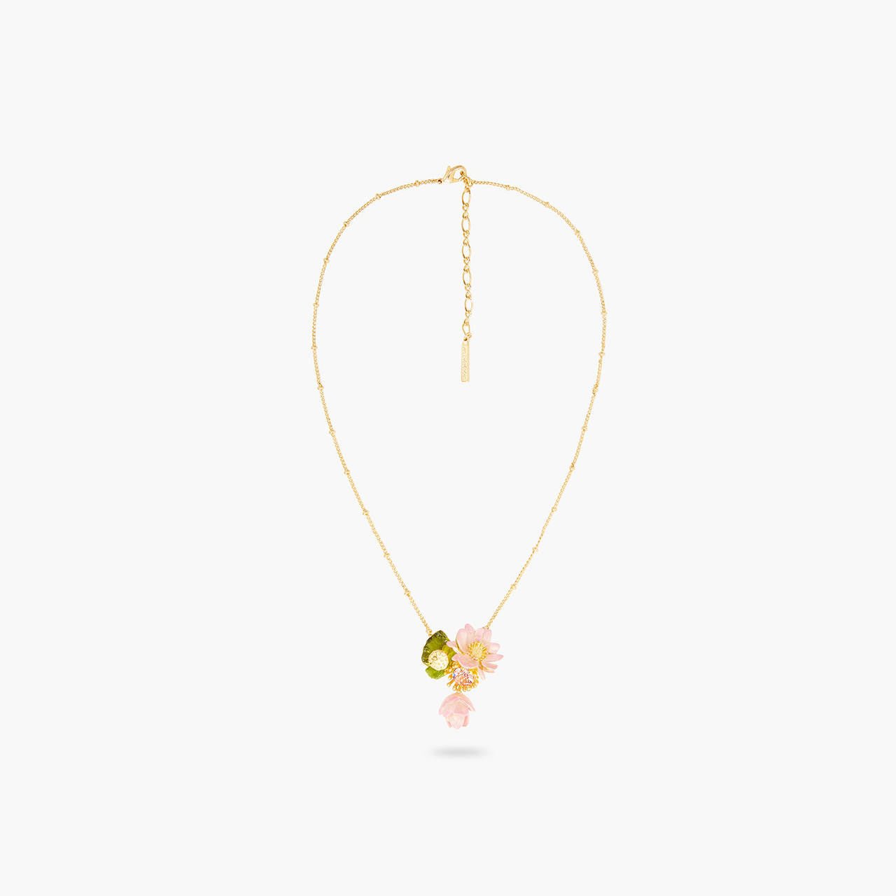 Lotus Flower Pendant Necklace | AQEL3071 - Les Nereides