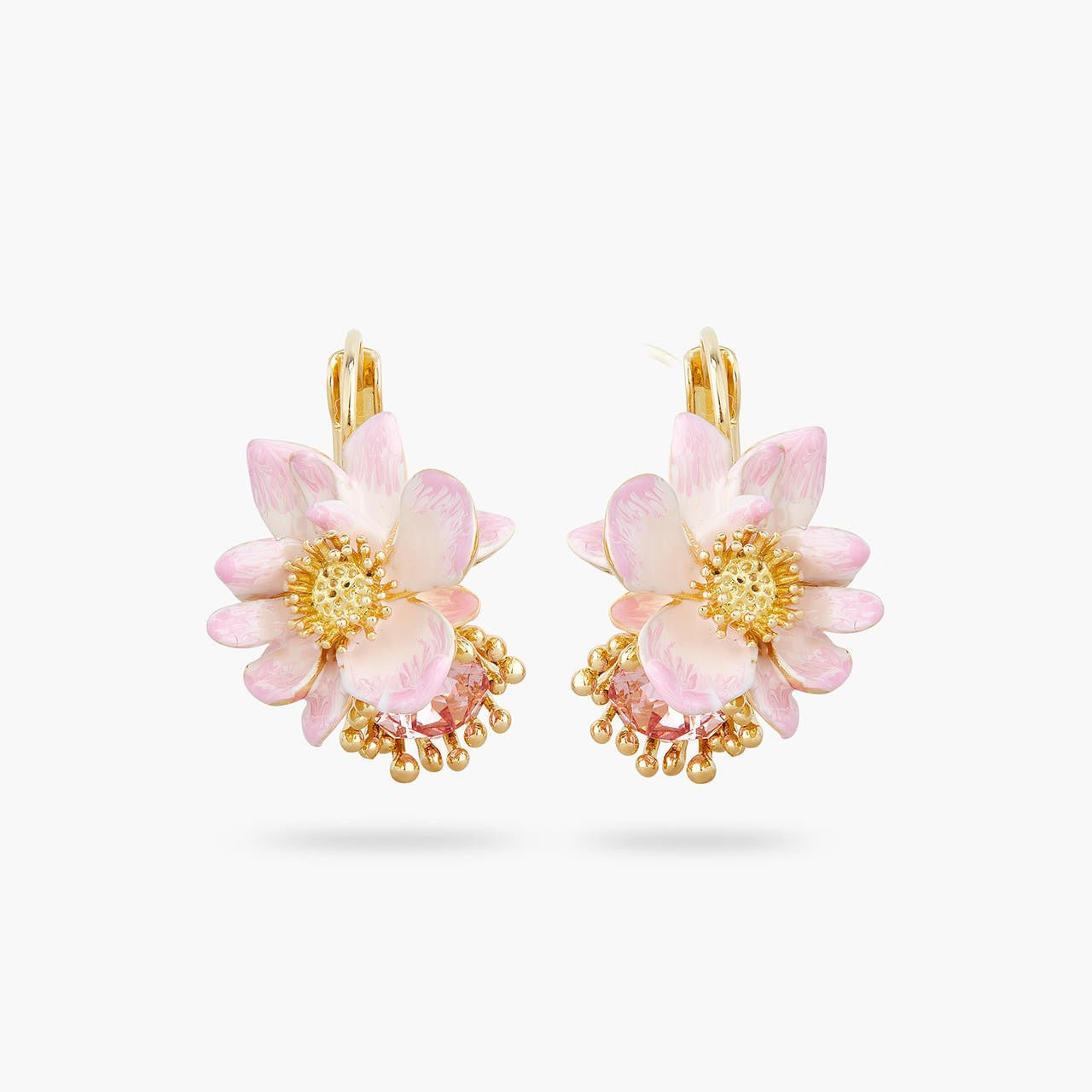 Lotus Flower Sleeper Earrings | AQEL1081 - Les Nereides