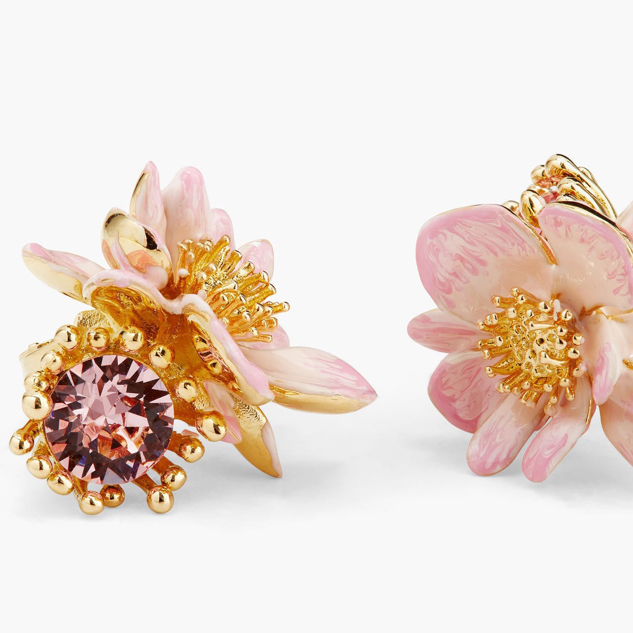 Lotus Flower Sleeper Earrings | AQEL1081 - Les Nereides