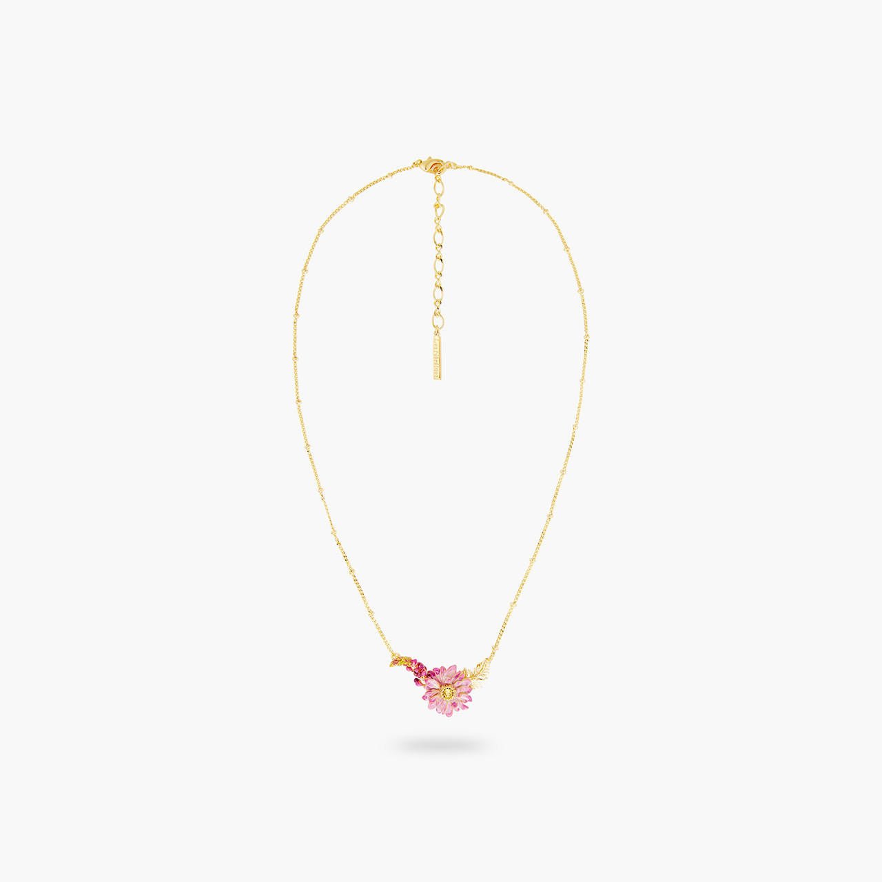 Lupine And Lotus Flower Statement Necklace | AQBI3031 - Les Nereides
