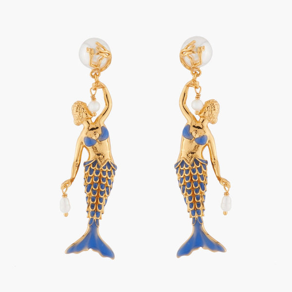 Mermaid And Freshwater Pearls Earrings | AKTT104 - Les Nereides