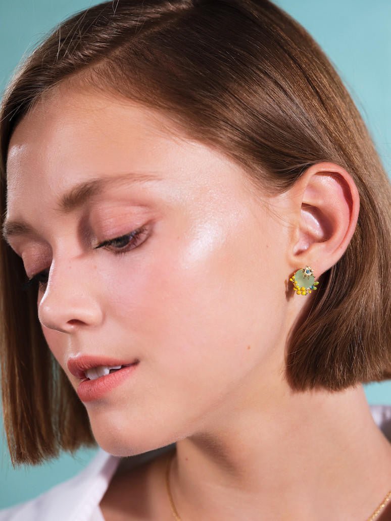 Mimosa And Star Anise Earrings | AQNC1011 - Les Nereides