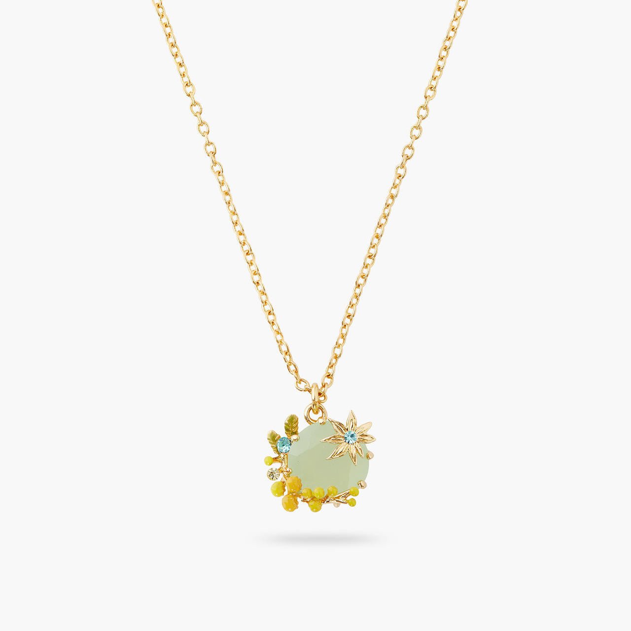 Mimosa And Star Anise Pendant Necklace | AQNC3011 - Les Nereides