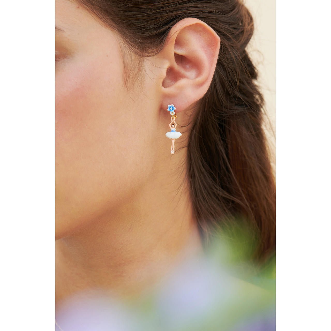 Mini Ballerina Forget - Me - Not Earrings | ANMDD1011 - Les Nereides