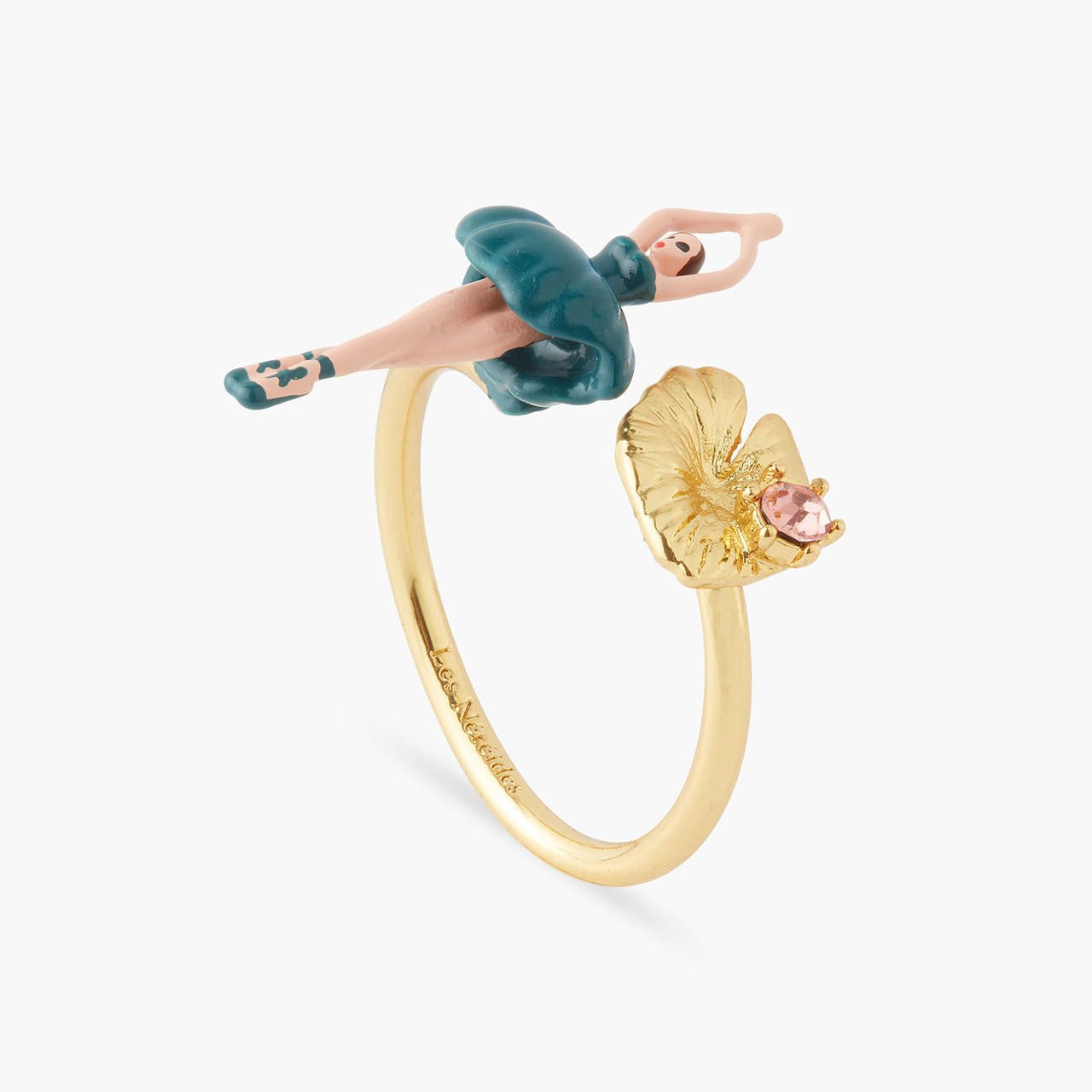 Mini Ballerina Prussian Blue Adjustable Ring | AQMDD6011 - Les Nereides
