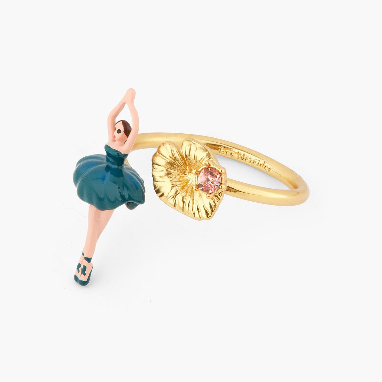 Mini Ballerina Prussian Blue Adjustable Ring | AQMDD6011 - Les Nereides