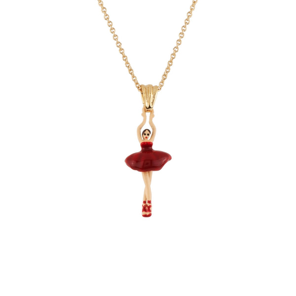 Mini Pas de Deux Ballerina Red Necklace | AEMDD3016 - Les Nereides