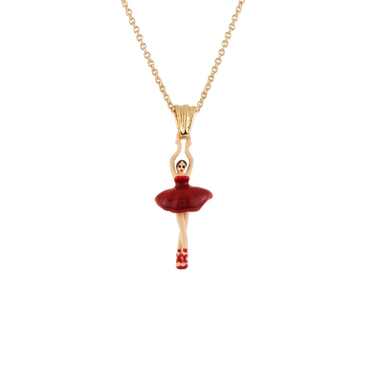 Mini Pas de Deux Ballerina Red Necklace | AEMDD3016 - Les Nereides