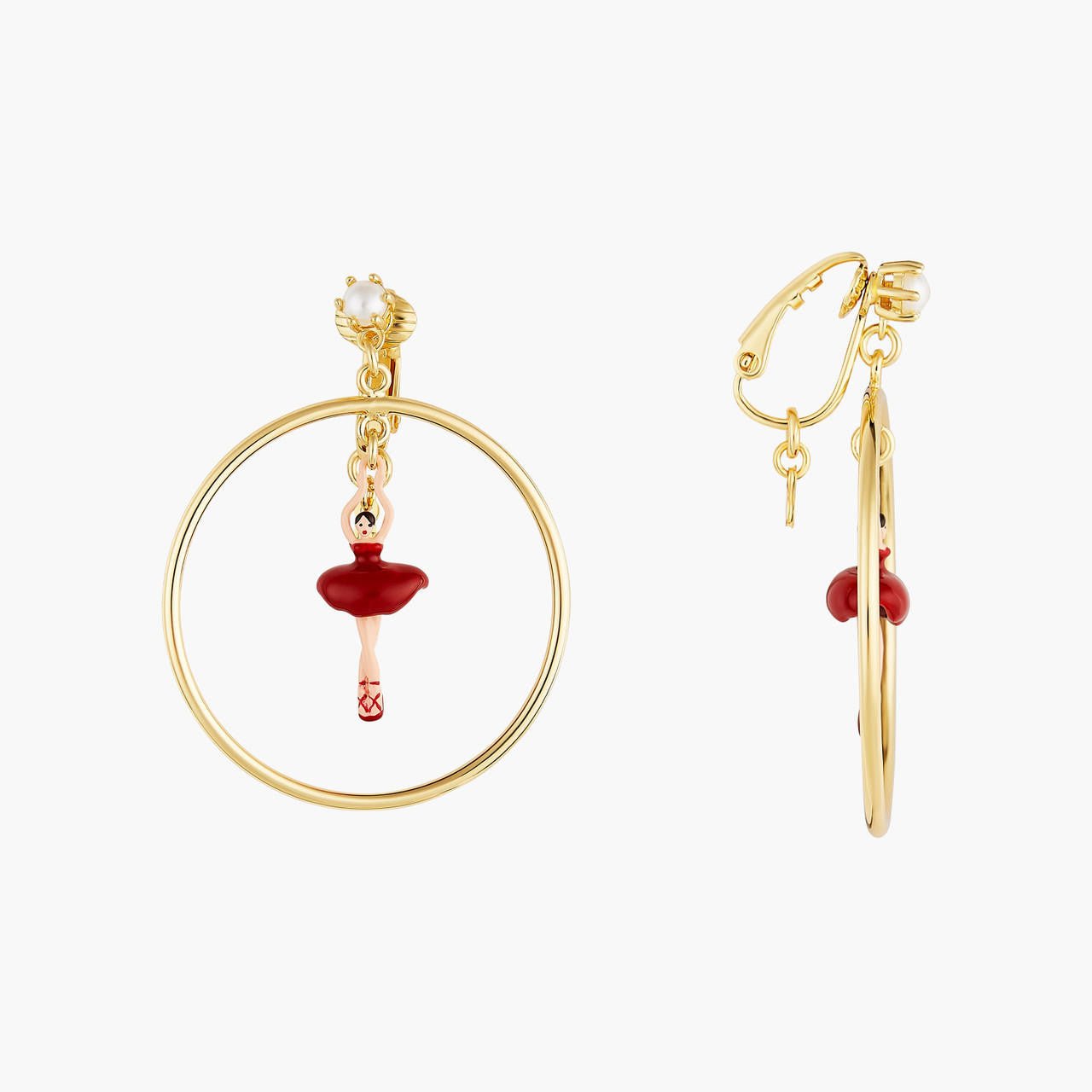 Mini Pas de Deux Rouge Earrings | AOMDD103/6 - Les Nereides