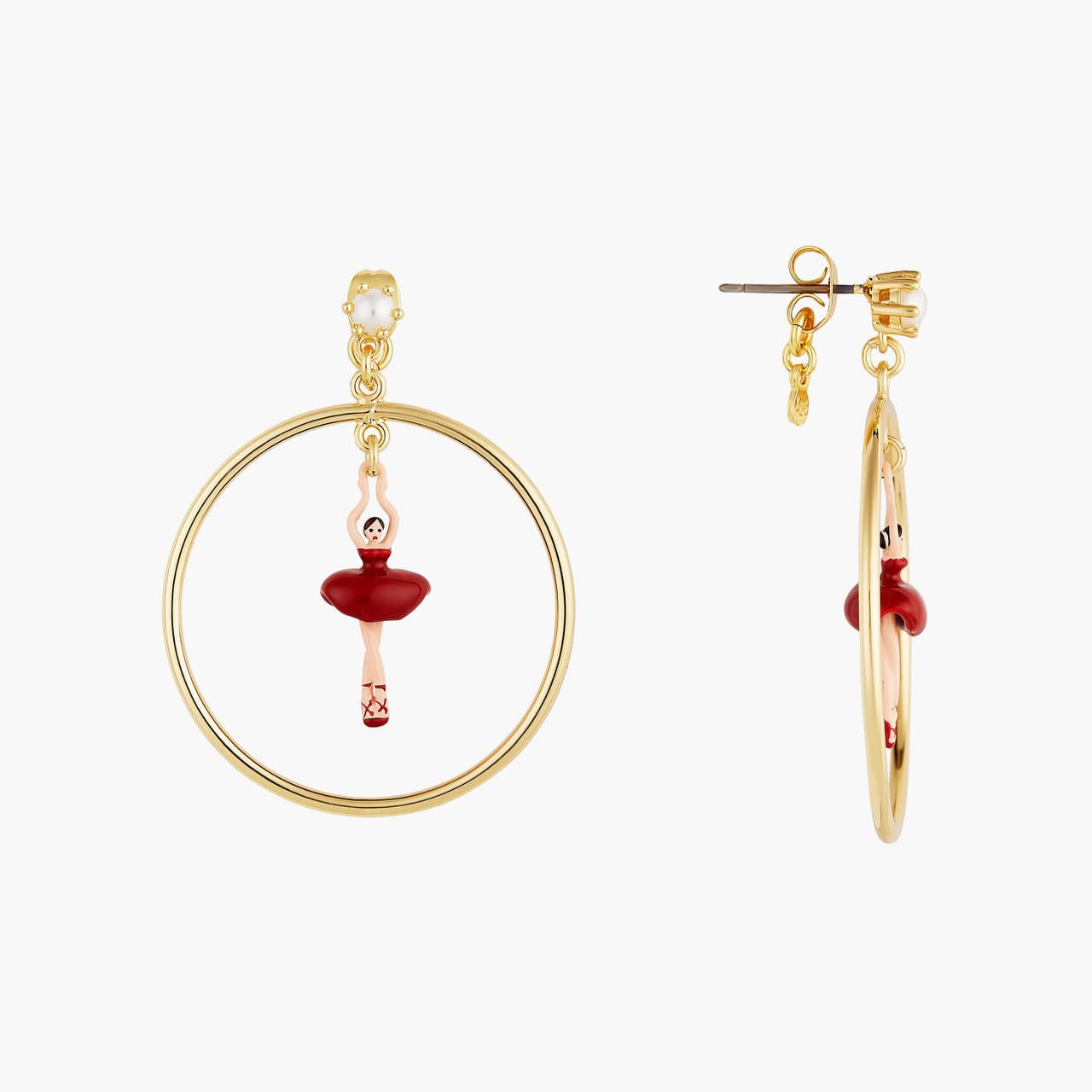 Mini Pas de Deux Rouge Earrings | AOMDD103/6 - Les Nereides