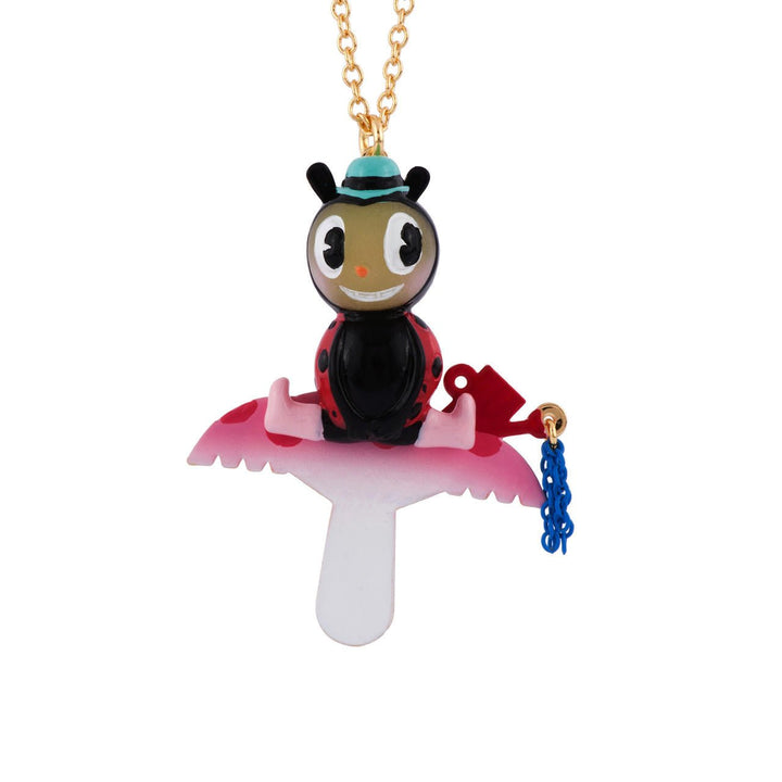 Mon Potager Ladybird On A Mushroom Necklace | AFMM3051 - Les Nereides
