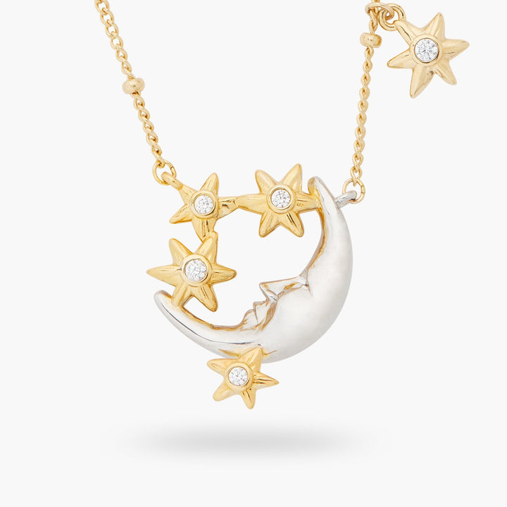 Moon And Star Pendant Necklace | ASAM3011 - Les Nereides