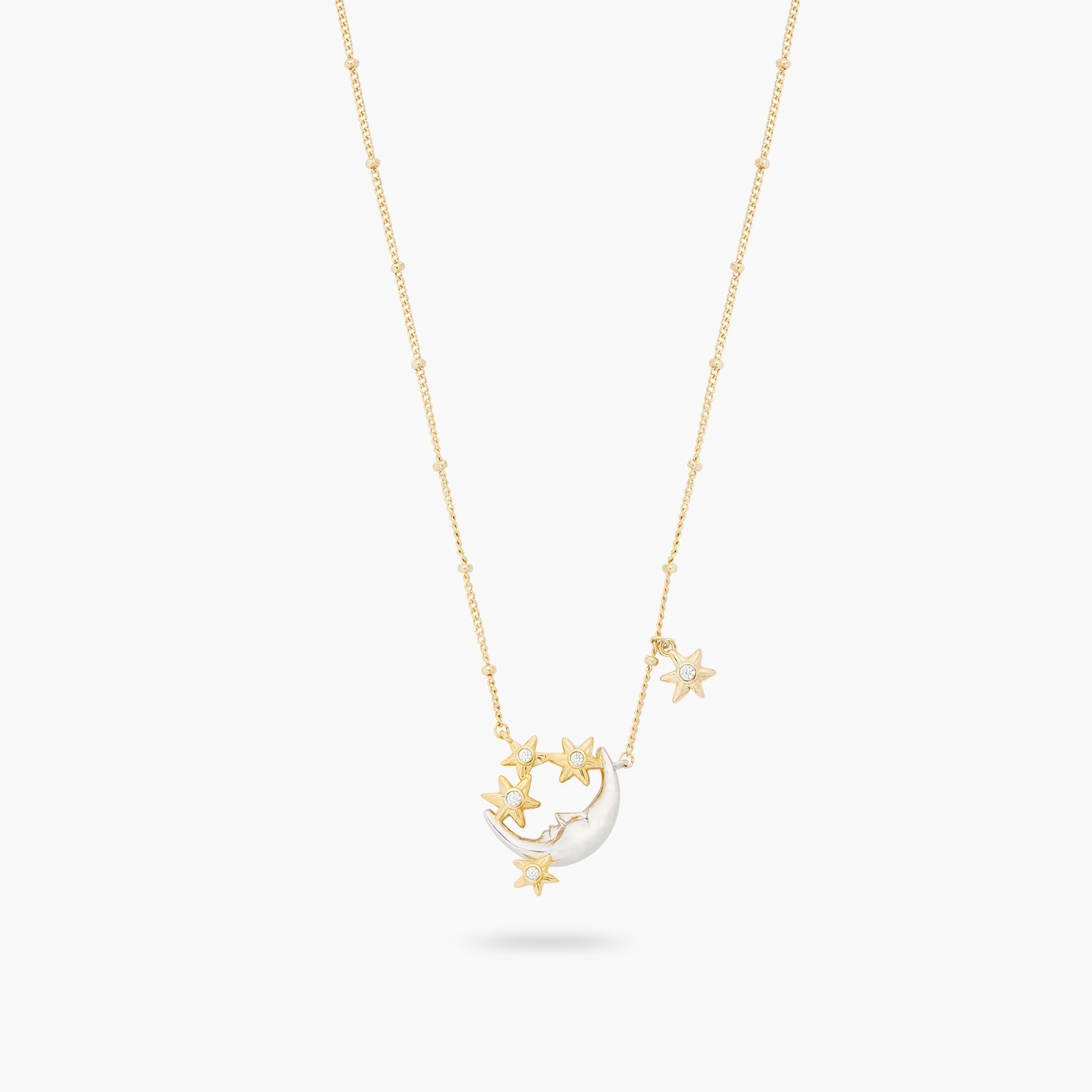 Moon And Star Pendant Necklace | ASAM3011 - Les Nereides