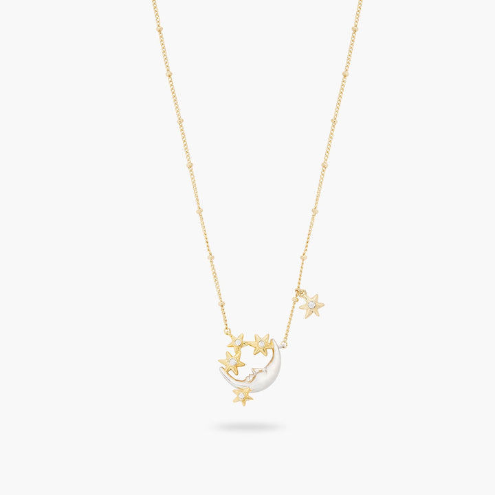 Moon And Star Pendant Necklace | ASAM3011 - Les Nereides