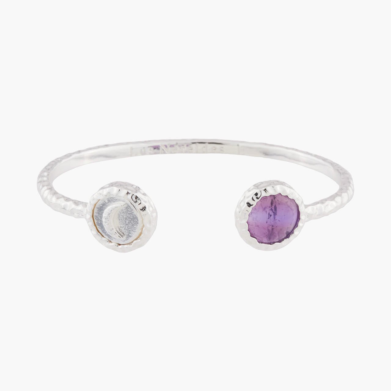 Moon And Violet Amethyst Bangle Bracelet | Akbc204/21 - Les Nereides