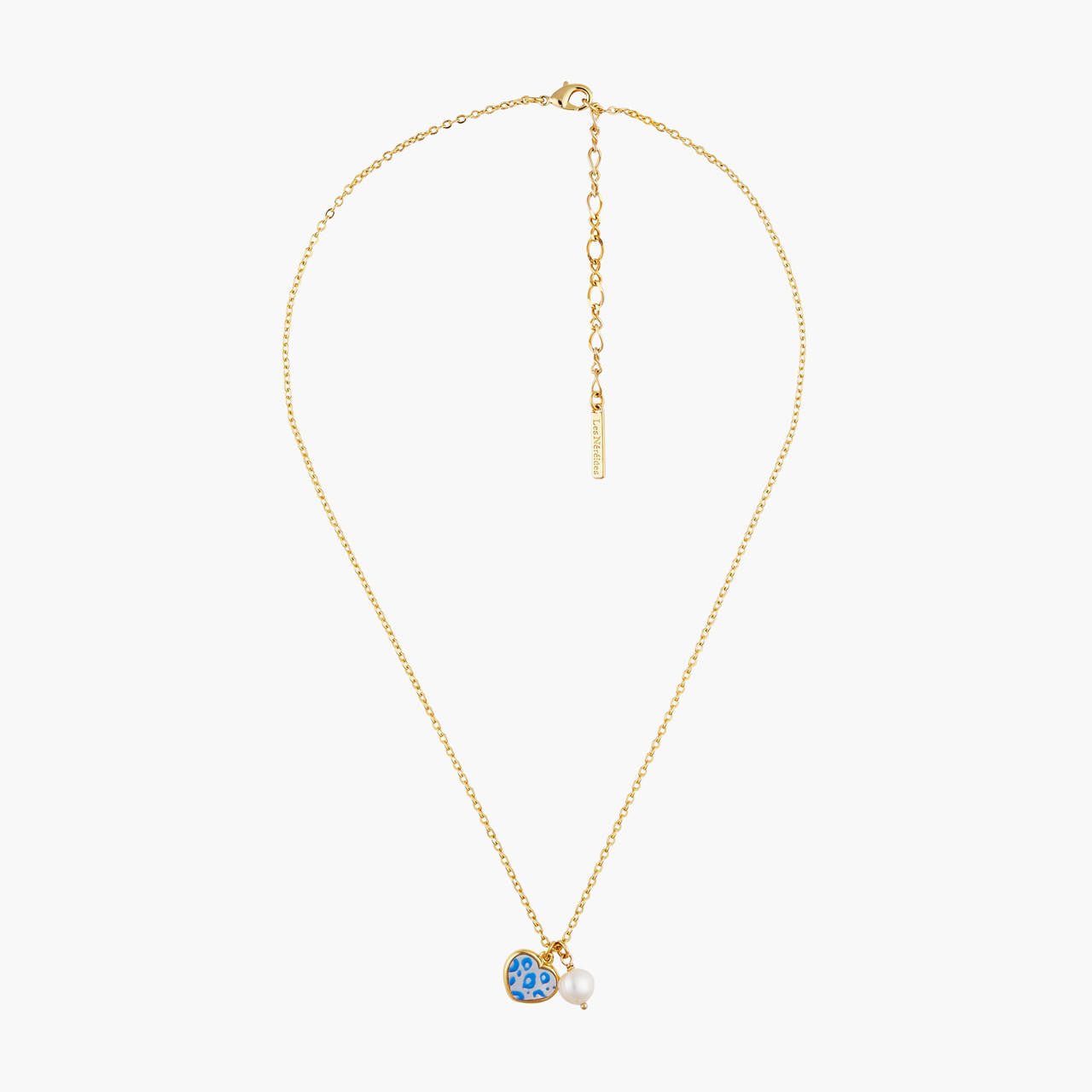 Mother Of Pearl And Pearls Heart Pendant Necklace | AOGL3091 - Les Nereides