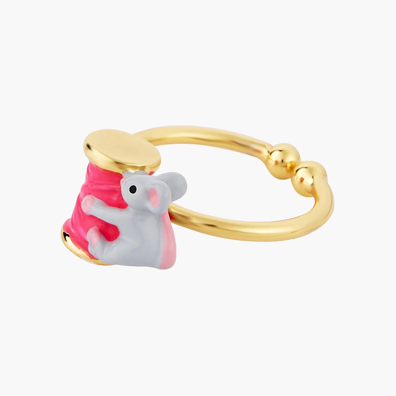 Mouse And Spool Of Thread Adjustable Ring | AOCE6031 - Les Nereides