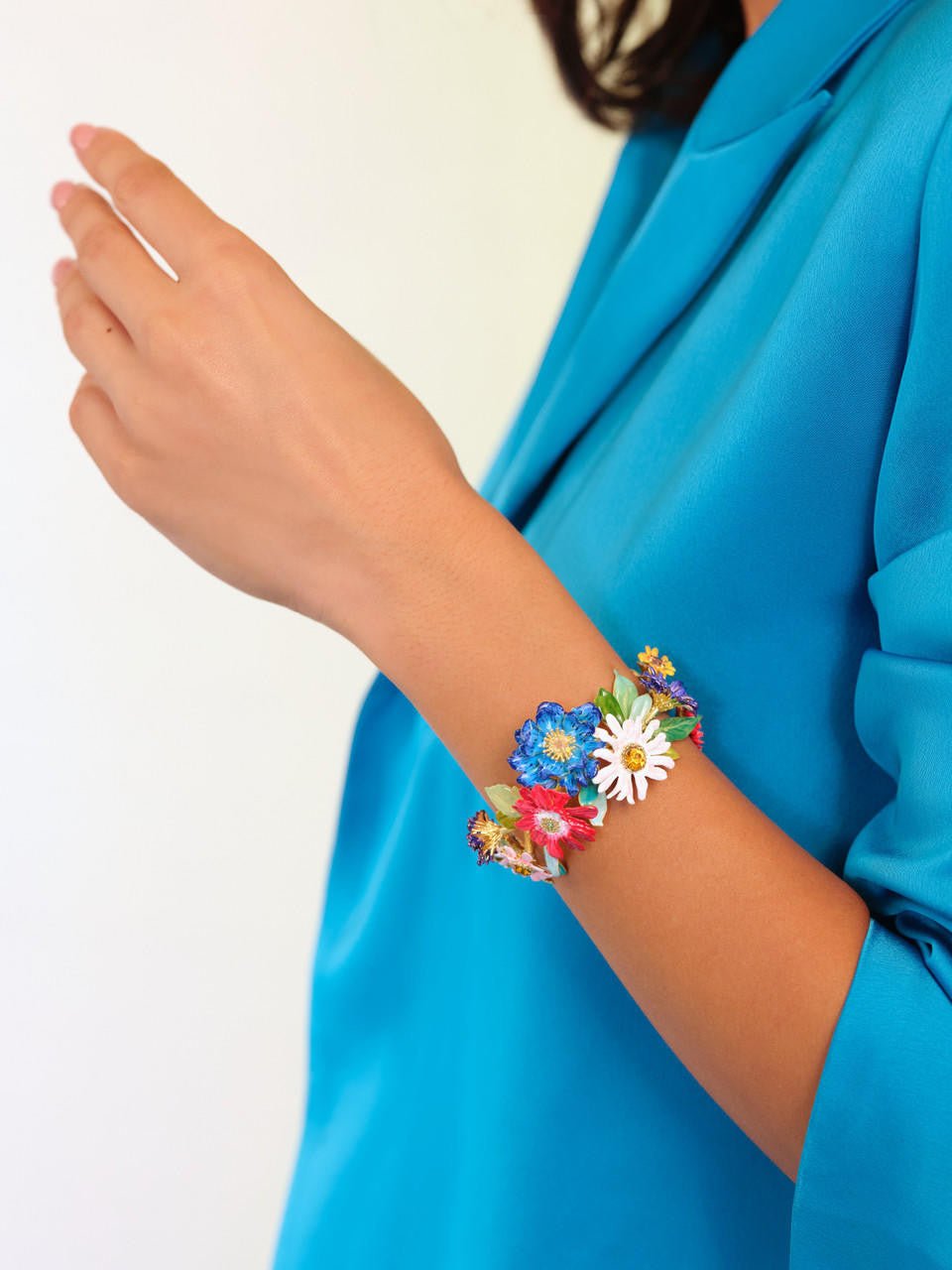 Multicolour Meadow Flowers Bangle Bracelet | APPO2011 - Les Nereides