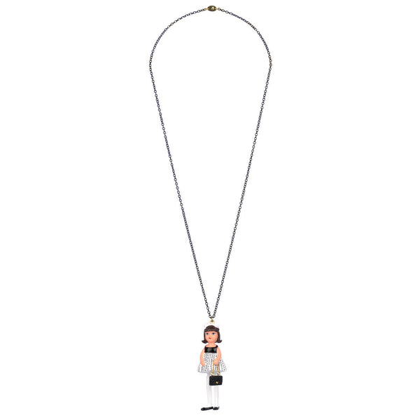 N2 Jeunes Demoiselles Doll Black Hair Necklace | ZJD3051 