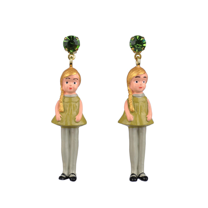 N2 Jeunes Demoiselles Doll Golden Braid Earrings | ZJD1021 