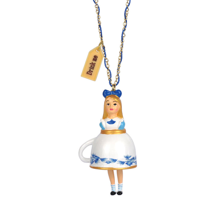 N2 Le Tea Time D'Alice + 5 Cm Extension Alice In A Cup And Drink Me Necklace | AATA3051 