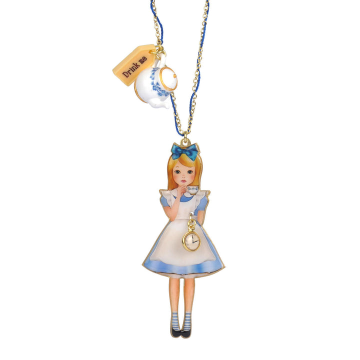 N2 Le Tea Time D'Alice + 5 Cm Extension Big Alice, Drink Me And Teapot Necklace | AATA3081 