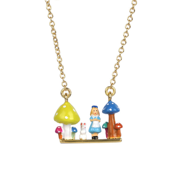 N2 Le Tea Time D'Alice + 8 Cm Extension Alice, Rabbit And Mushroom Necklace | AATA3111 