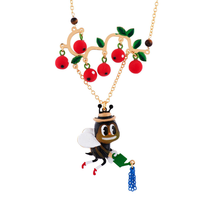N2 Mon Potager Bee With Watecan On An Apple Tree Necklace | AFMM3151 