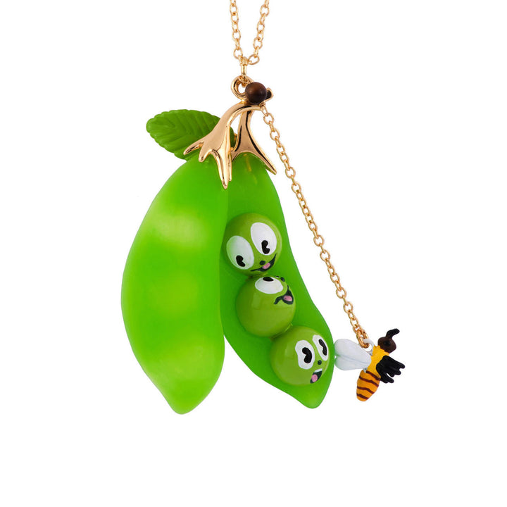 N2 Mon Potager Pea Pod With Bee Necklace | AFMM3041 