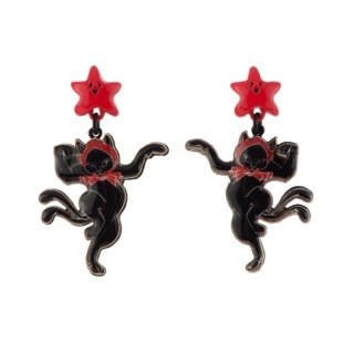 N2X Nicolas Buffe Nekomata With Red Hood Dancing Earrings | AENB109T/1 - Les Nereides