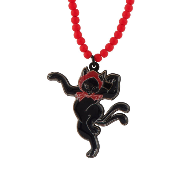 N2X Nicolas Buffe Nekomata With Red Hood Dancing With Beads Necklace | AENB3081 - Les Nereides