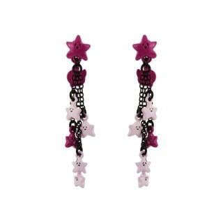 N2X Nicolas Buffe Pink Stars & Chains Earrings | AENB105T/1 - Les Nereides