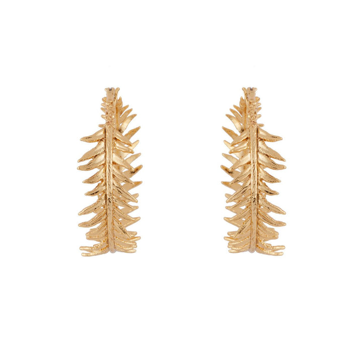 Nature Flamboyante Hoops Leaf Fern Earrings | AFNF1101 - Les Nereides