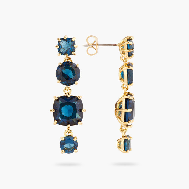 Ocean Blue Diamantine 4 Stone Earrings | ASLD1201 - Les Nereides