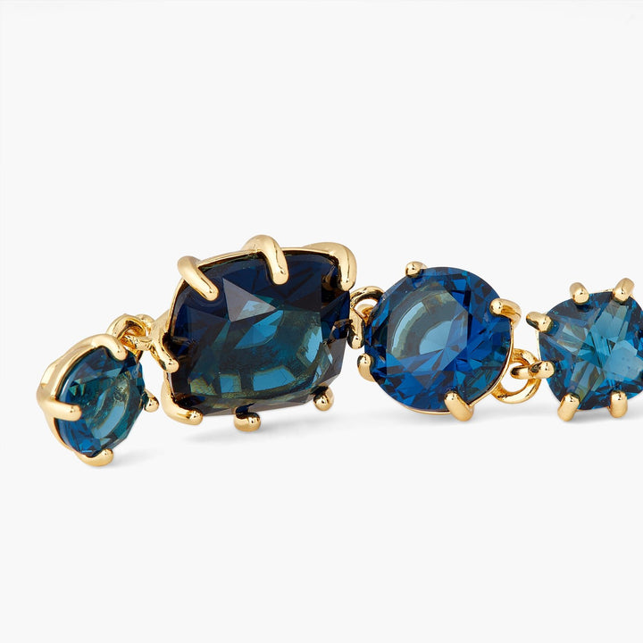 Ocean Blue Diamantine 4 Stone Earrings | ASLD1201 - Les Nereides