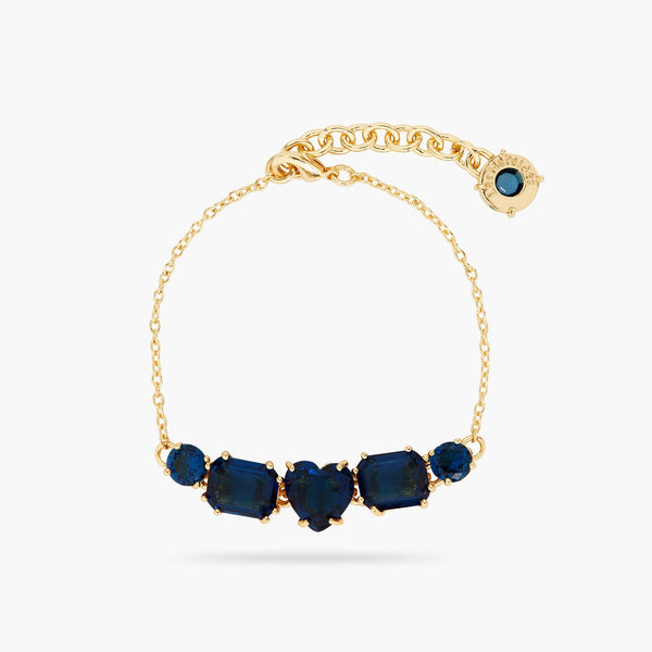 Ocean Blue Diamantine 5 Stone Fine Bracelet | ASLD2141 - Les Nereides
