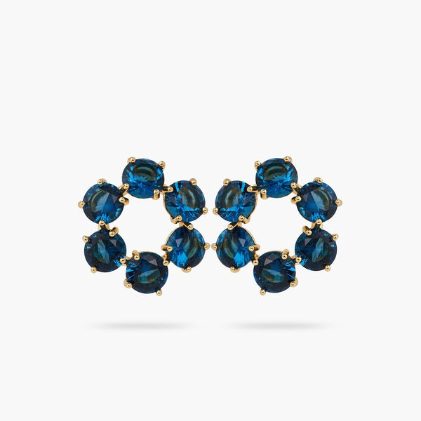 Ocean Blue Diamantine 6 Stone Earrings | ASLD1421 - Les Nereides
