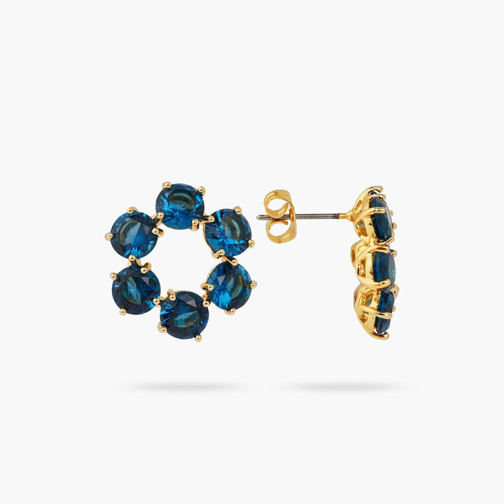 Ocean Blue Diamantine 6 Stone Earrings | ASLD1421 - Les Nereides